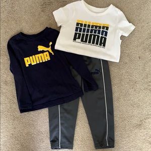Boys Puma Set pants with 2 shirts size 24 Months